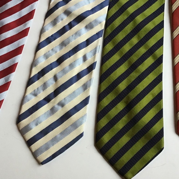 4 striped Altea Milano all silk ties made in Italy 🇮🇹 - Picture 5 of 6